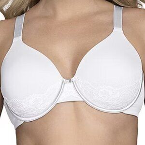 Vanity Fair NWT 38C Beauty Back Full-Figure Smoothing Comfort Bra Star White